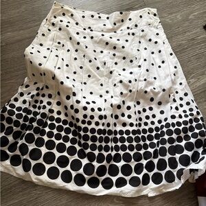 Elementz Black and White Polka Dot A-Line Skirt